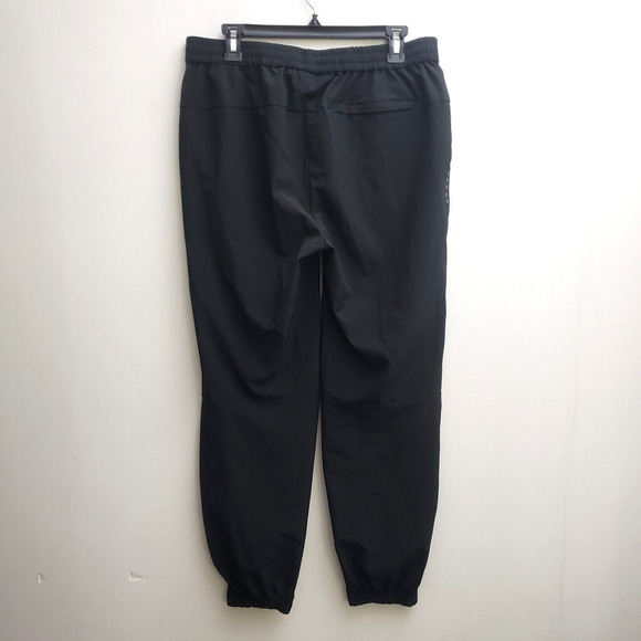 Troop Womens Jogger Pull On Pants XL Solid Black Drawstring Recycled Polyester - Picture 2 of 8